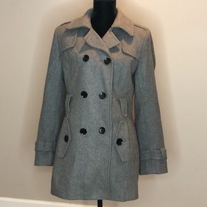Calvin Klein, Peacoat, Gray, Size 10, Wool